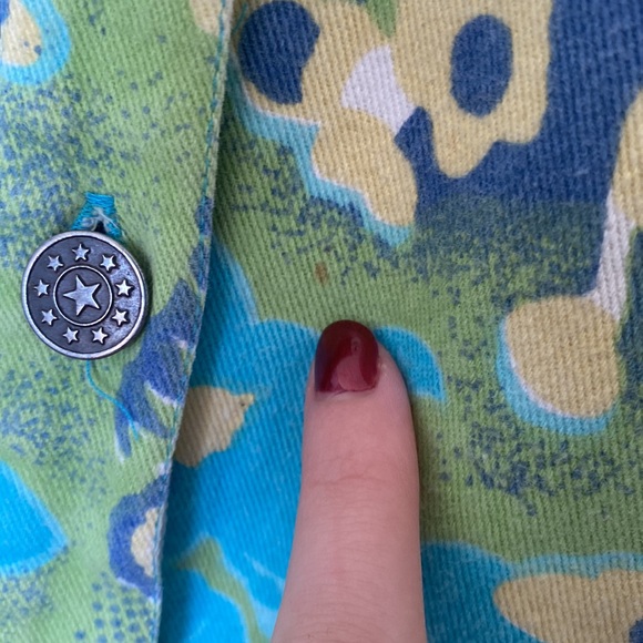 Tropico Large 100% Cotton Adorable Butterfly And Floral Patterned Denim Jacket - Picture 8 of 10